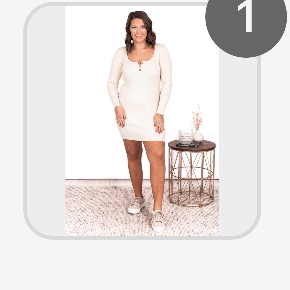 Pink Lily Cream Ribbed Top - Picture 8 of 10